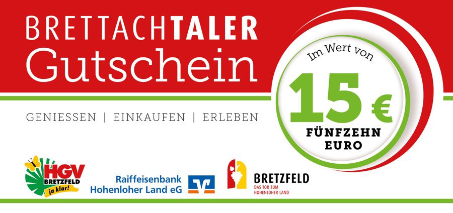 Brettachtaler-Gutschein im Wert von 15 Euro