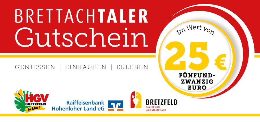 Brettachtaler-Gutschein im Wert von 25 Euro